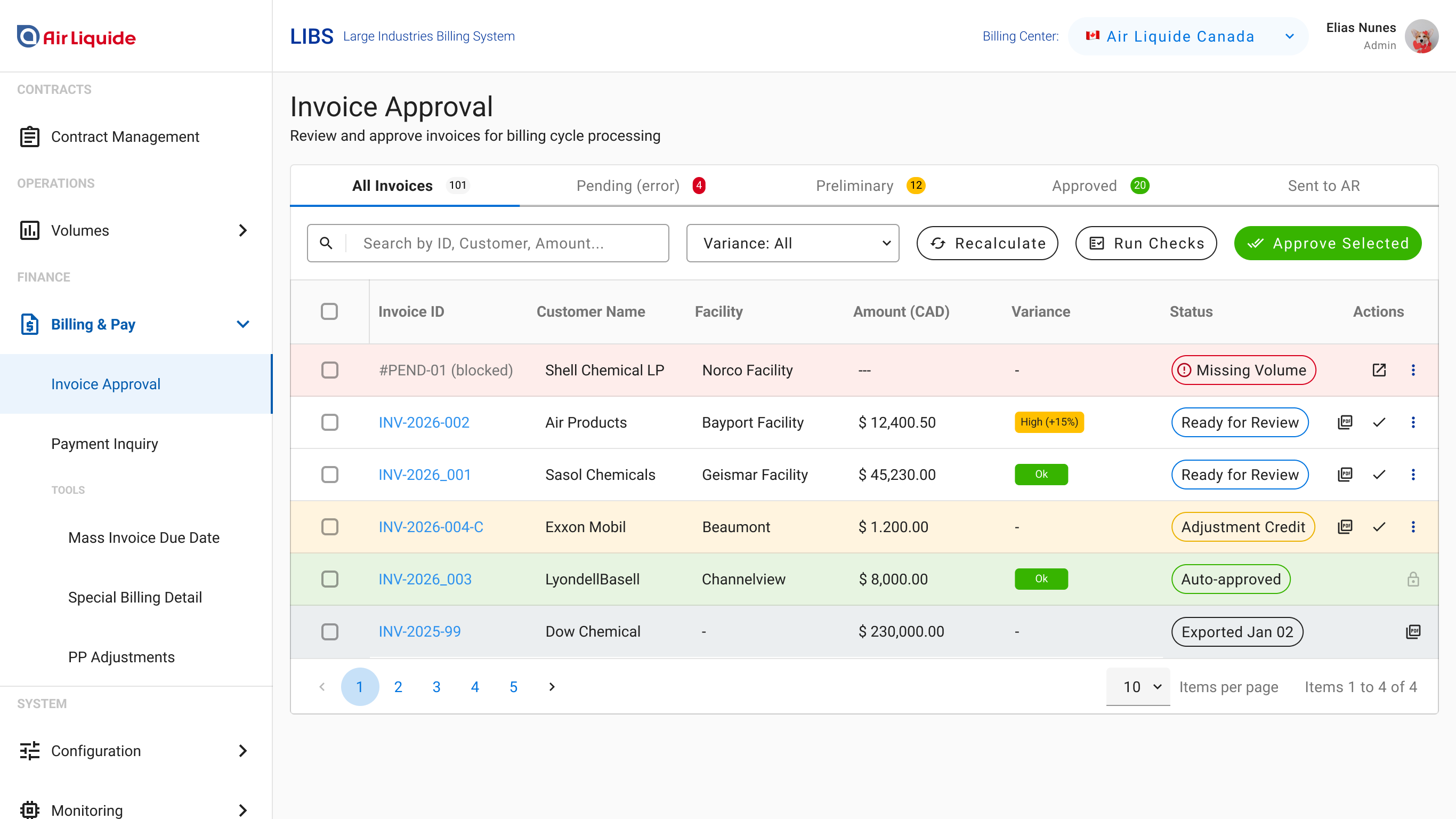 Nova interface do LIBS — visão geral
